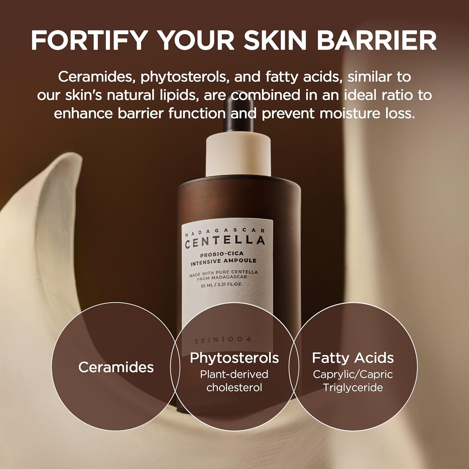 SKIN1004 Centella Probio-Cica Intensive Ampoule | Soothing & Barrier Repair for Dry to Combination Skin with Fermented Centella & Ceramides, 50ml