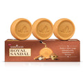 Santoor Royal Sandal Detan Pack | 3 Soaps (150g Each) | 100% Sandalwood Oil & Powder | 3-Step Natural Detan | Reduces tan, Improves complexion, Even Skin Tone & Glow