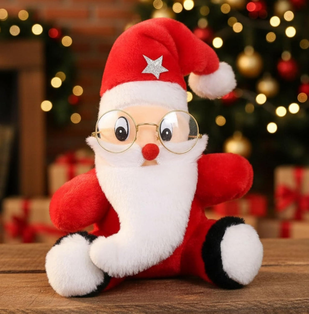Tickles Cute Santa Claus Soft Stuffed Plush Toy for Kids Color Red 20 cm