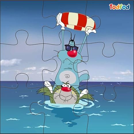 TodFod Wooden Toy for Kids & Children Oggy and Cockroach & Friends 54 Pieces 6 in 1 Puzzles