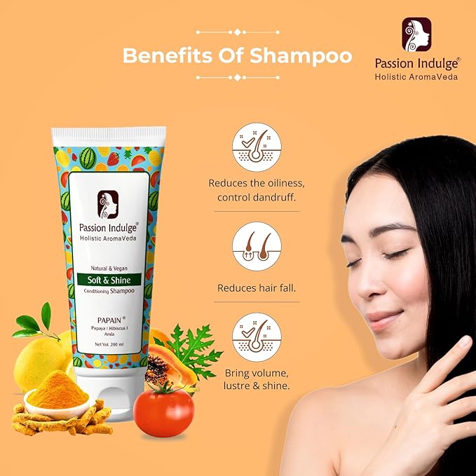 Passion Indulge Papain 2 in 1 Conditioning Shampoo - 200 ml