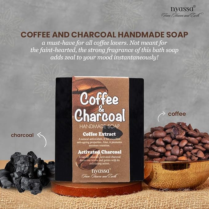 Nyassa Coffee and Charcoal Handmade Soap - 150 Gms