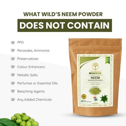 Wild Organic 100% Pure & Natural Neem Powder - 100 gms