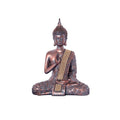 Ecraftindia Handcrafted Meditating Lord Buddha Polyresin Idol | Brown
