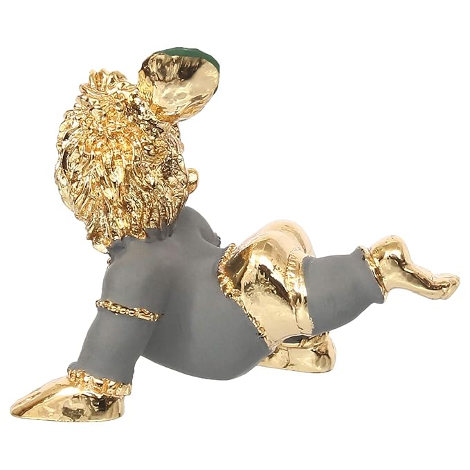 Ecraftindia Gold Plated Laddu Gopal/ Lord Krishna Decorative Showpiece