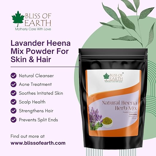 Bliss of Earth Herbal Henna For Hair Lavender - 100 gms