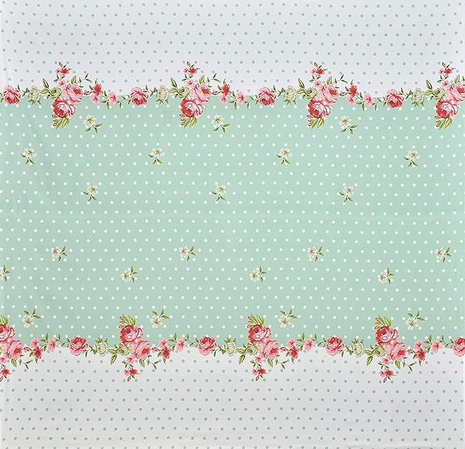 Decomizer Soft Glace Cotton King Size AC Blanket 2 Large Pillow Covers Green Center Flower