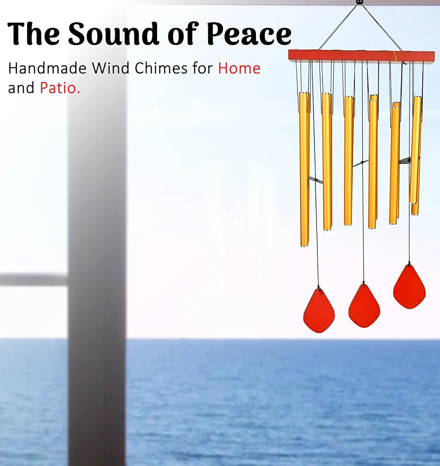 Blissful Golden Wind Chimes  Wind Chime -026