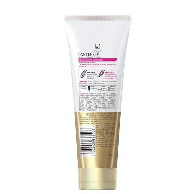 Pantene Advanced Unscented Hair Fall Solution Anti Hair Fall Conditioner - 100 ml