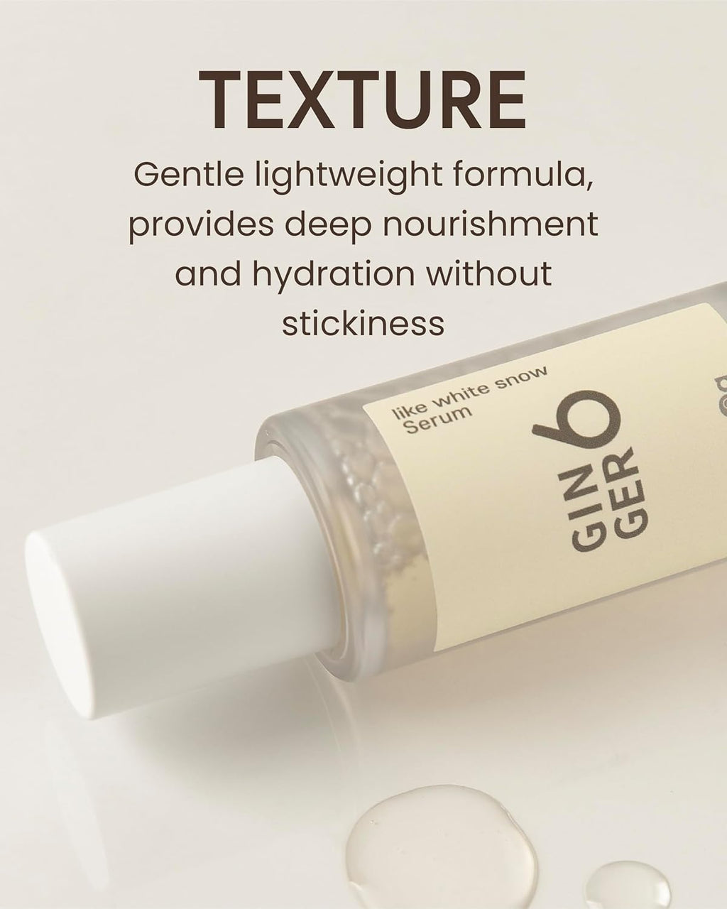 GINGER6 White Snow Brightening Face Serum 30ml | 70% Ginger Water | Anti-Aging Korean Skincare | Hyaluronic Acid, Niacinamide & Peptides | Firming, Hydration & Pigmentation Care | Vegan & Cruelty-Free