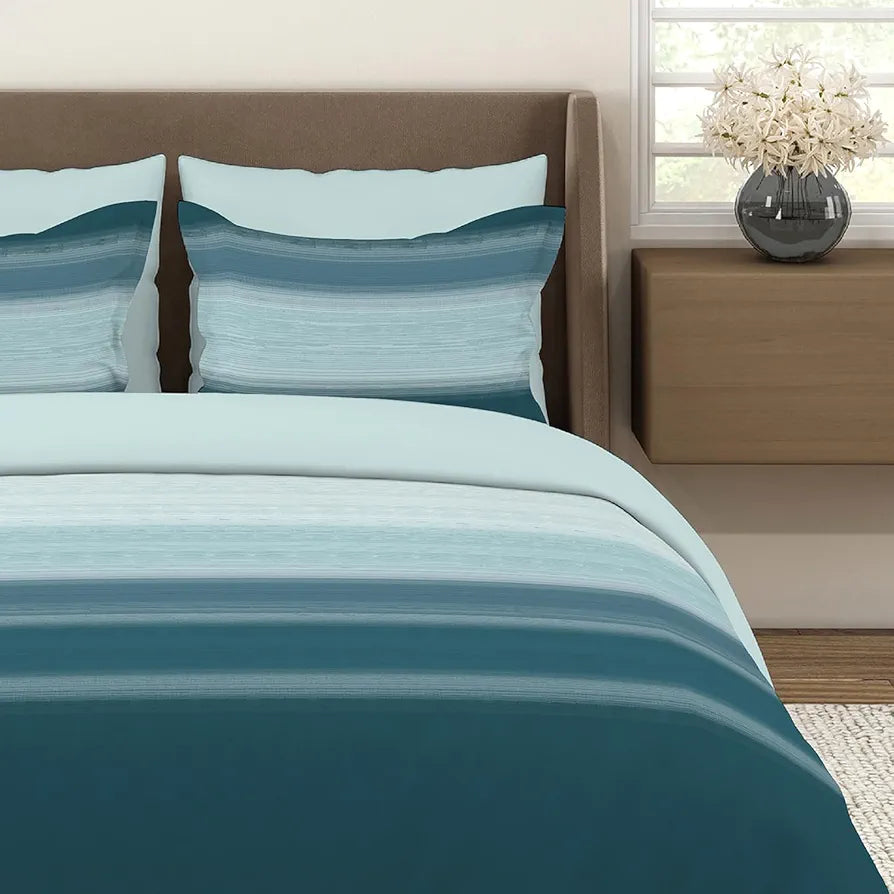 Layers Duracount Bedsheet Set for All Seasons Lightweight 225 CVC King Size Blue1