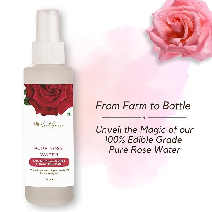 Herbsense Pure Rose Water Gulab Jal - 100 ml