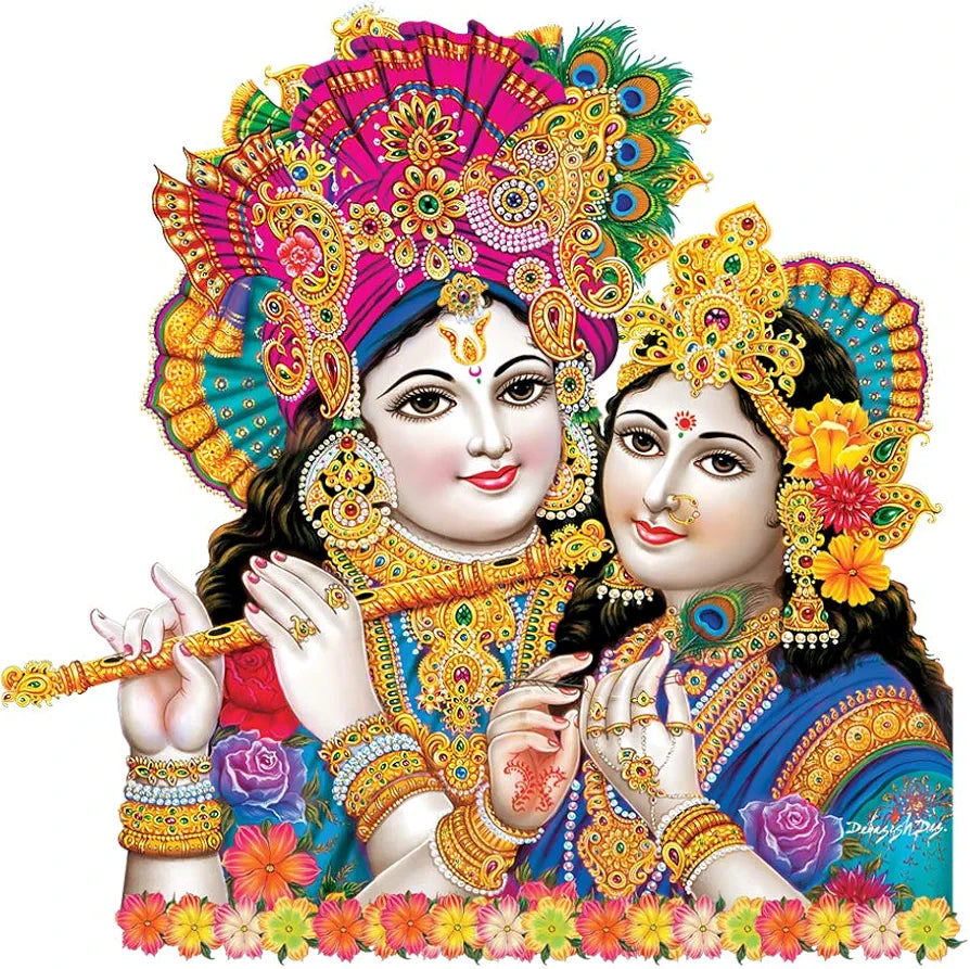 Rangoli White Glossy Vinyl Wall Sticker Premium Self-Adhesive Waterproof Parent-5 Design-12