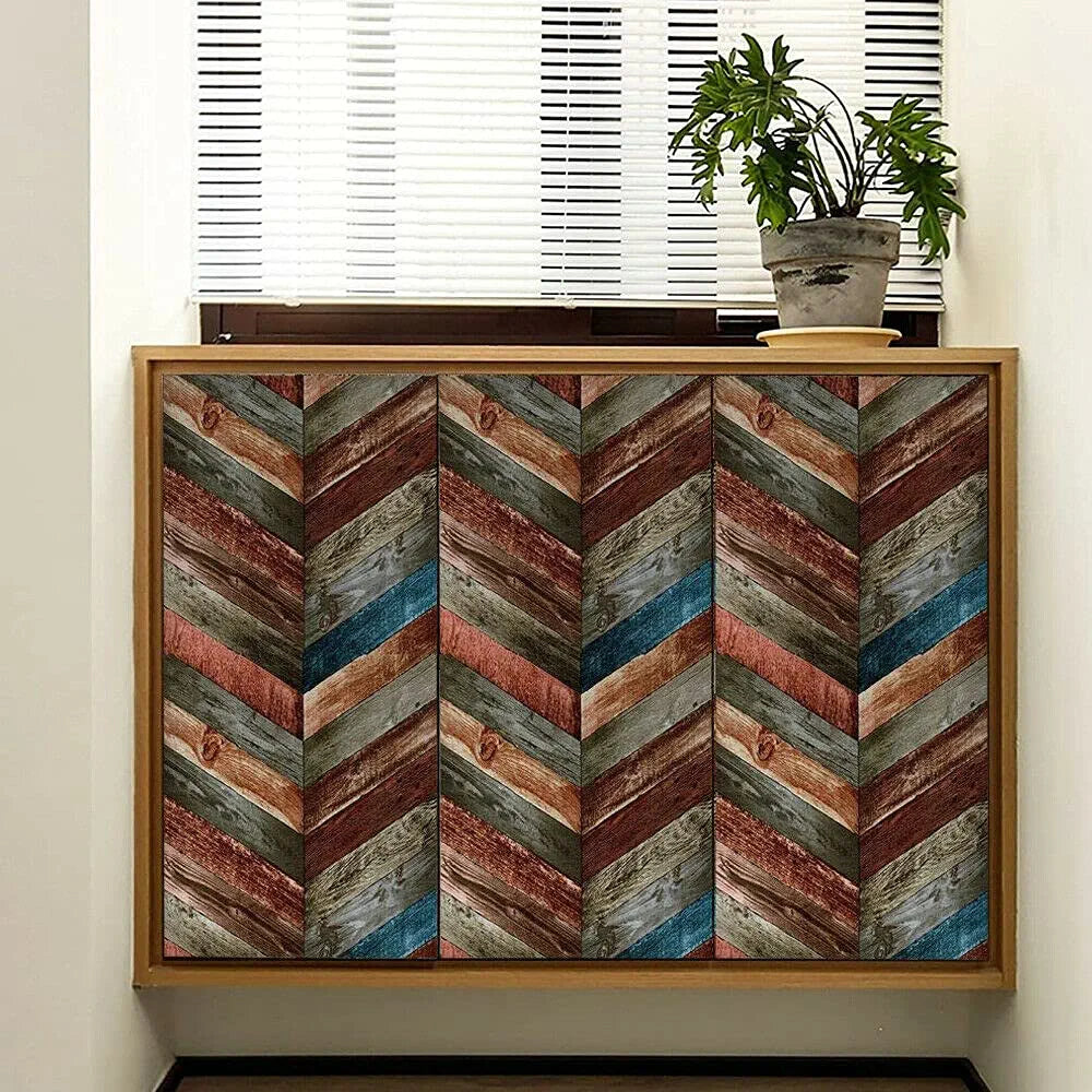 Indian Royals Wooden Strip Abstract Themed Pvc Vinyl Self Adhesive Wallpaper Wooden Strip Wallpaper