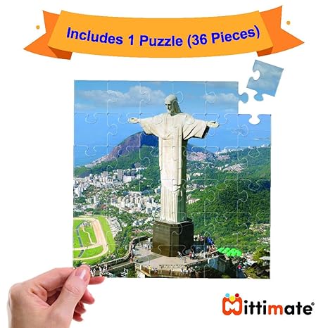 Mittimate Christ The Redeemer Jigsaw Puzzle Game for Kids Age 4 to 6 Old 36 Pieces Puzzle Toy