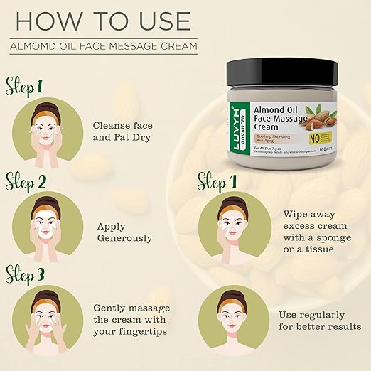 Luvyh Almonds Nourishing Face Massage Cream - 100 gms
