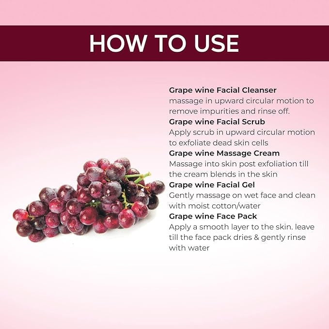 Beeone Grape Wine Facial Kit - 1100 gms