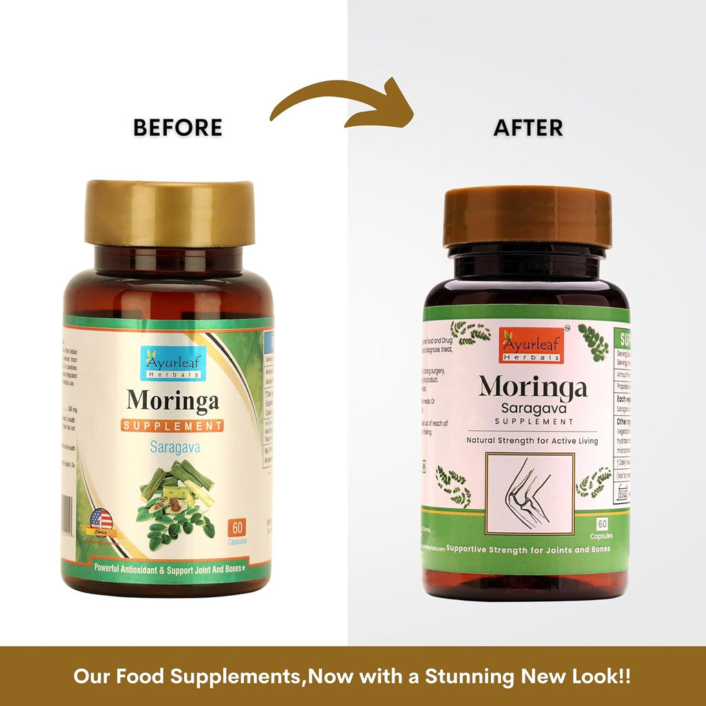 Ayurleaf Herbals Moringa Capsules - 60 Caps
