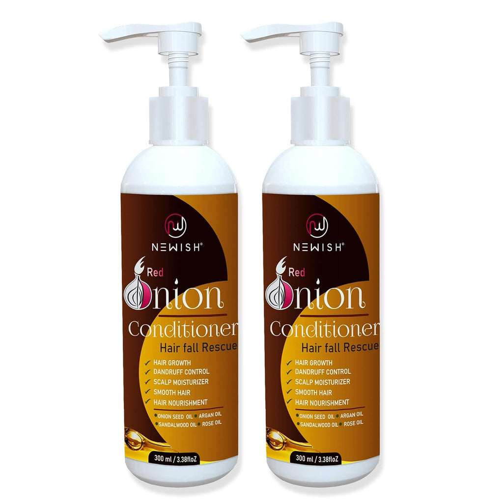 Newish Onion Conditioner for Hair Growth Women & Men - 300 ml (Pack of 2)