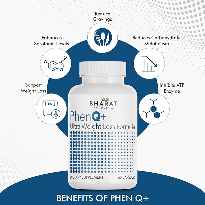Bharat Ayurveda Phen Q+ Ultra Advanced Weight Loss Formula - 60 caps