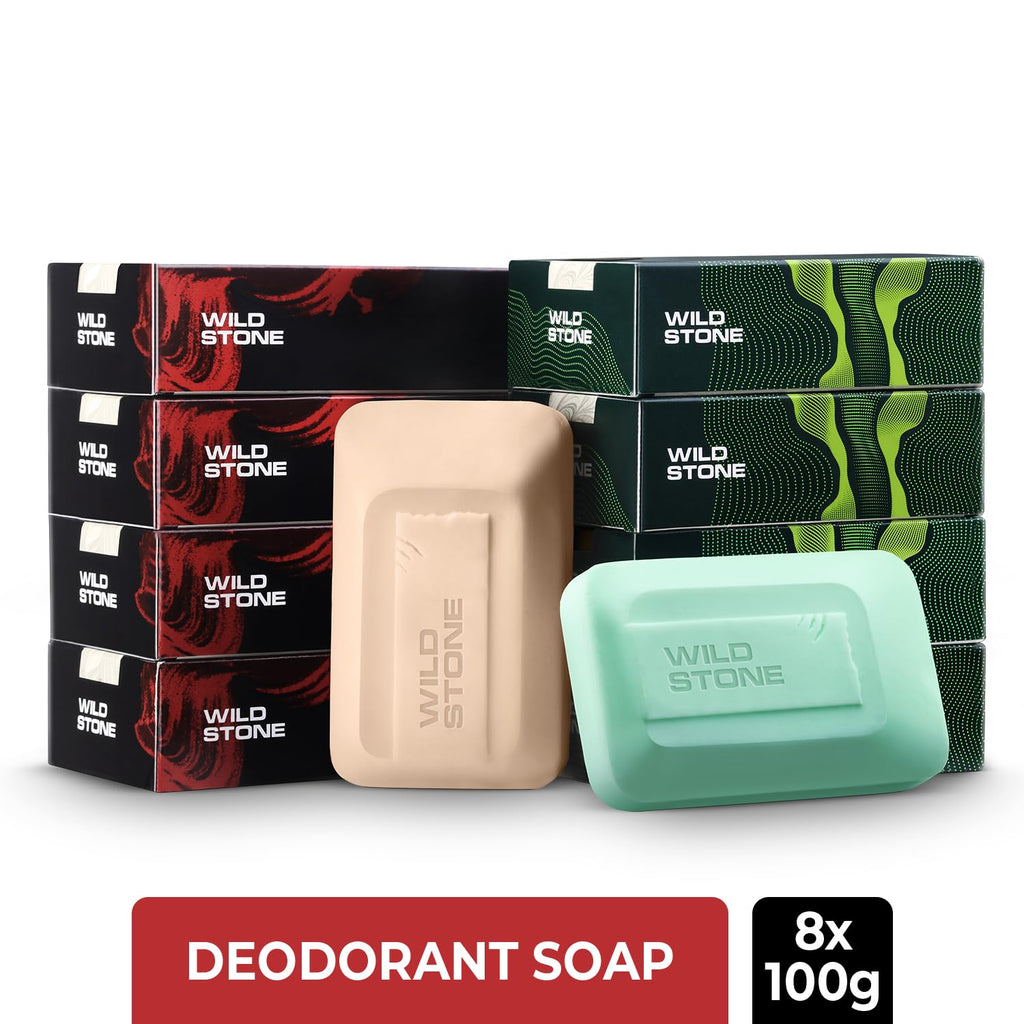 Wild Stone 4 Ultra Sensual and 4 Forest Spice Combo for Men, Pack of 8 (100gm each)