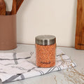 Femora Kitchen Storage Jars Borosilicate Glass With Steel Lid Air Tight Jar | 350 Ml | Pack of 2
