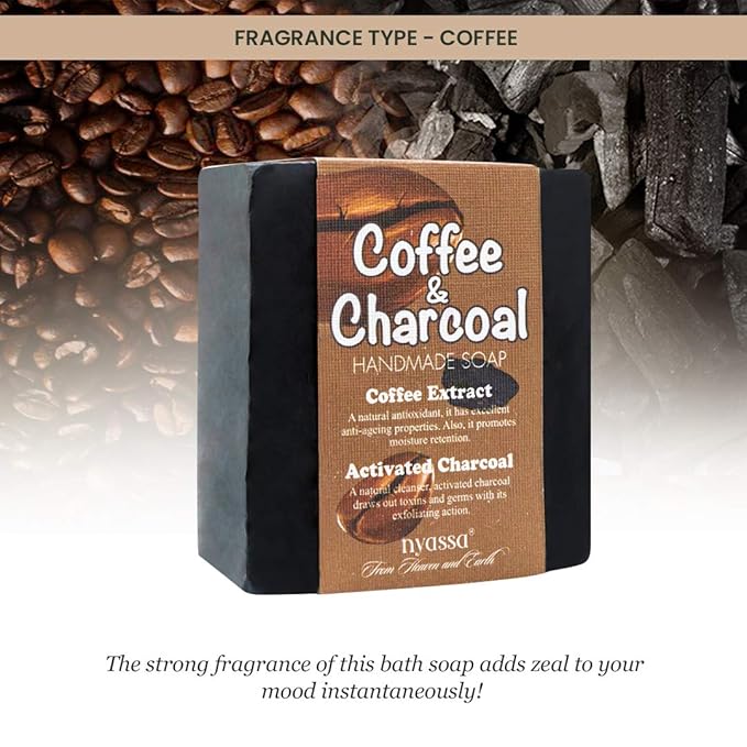 Nyassa Coffee and Charcoal Handmade Soap - 150 Gms