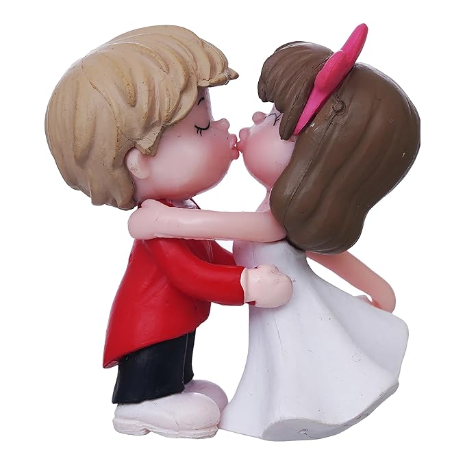 Ecraftindia Romantic Kissing Couple Statue Decorative Showpiece | Valentine Gift