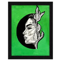 ArtX Paper Pen Art Abstract Girl Women Frame Wall Art Painting