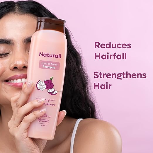 Naturali Hairfall Arrest Shampoo with Red Onion & Bhringraj - 370 ml