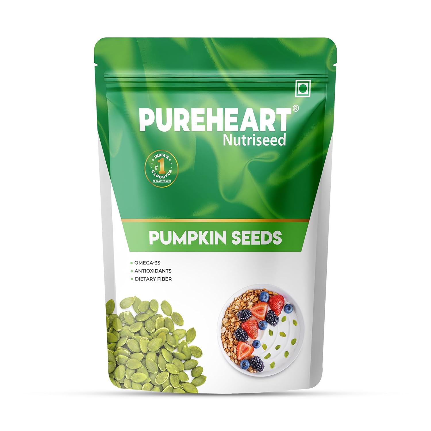 Pureheart Premium Raw Pumpkin Seeds for Snacking/Topping 80 gm - Superfood for Heart Health, Digestion & Immune Support, Rich in Protein, Fibre, Healthy Diet Snacks