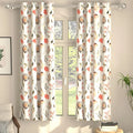 Urban Space Digital Printed Blackout Curtains for Window Bedroom Room Darkening Blackout Kids Decorative Curtains Frost Flora Peach