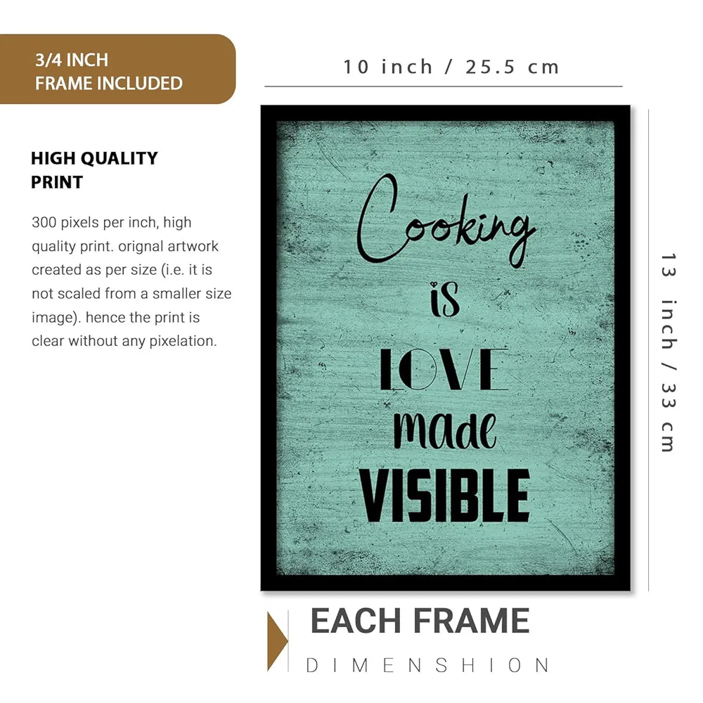 Kotart Restaurant Quotes Framed Posters for Kitchen Wall Decoration Kitchen 5