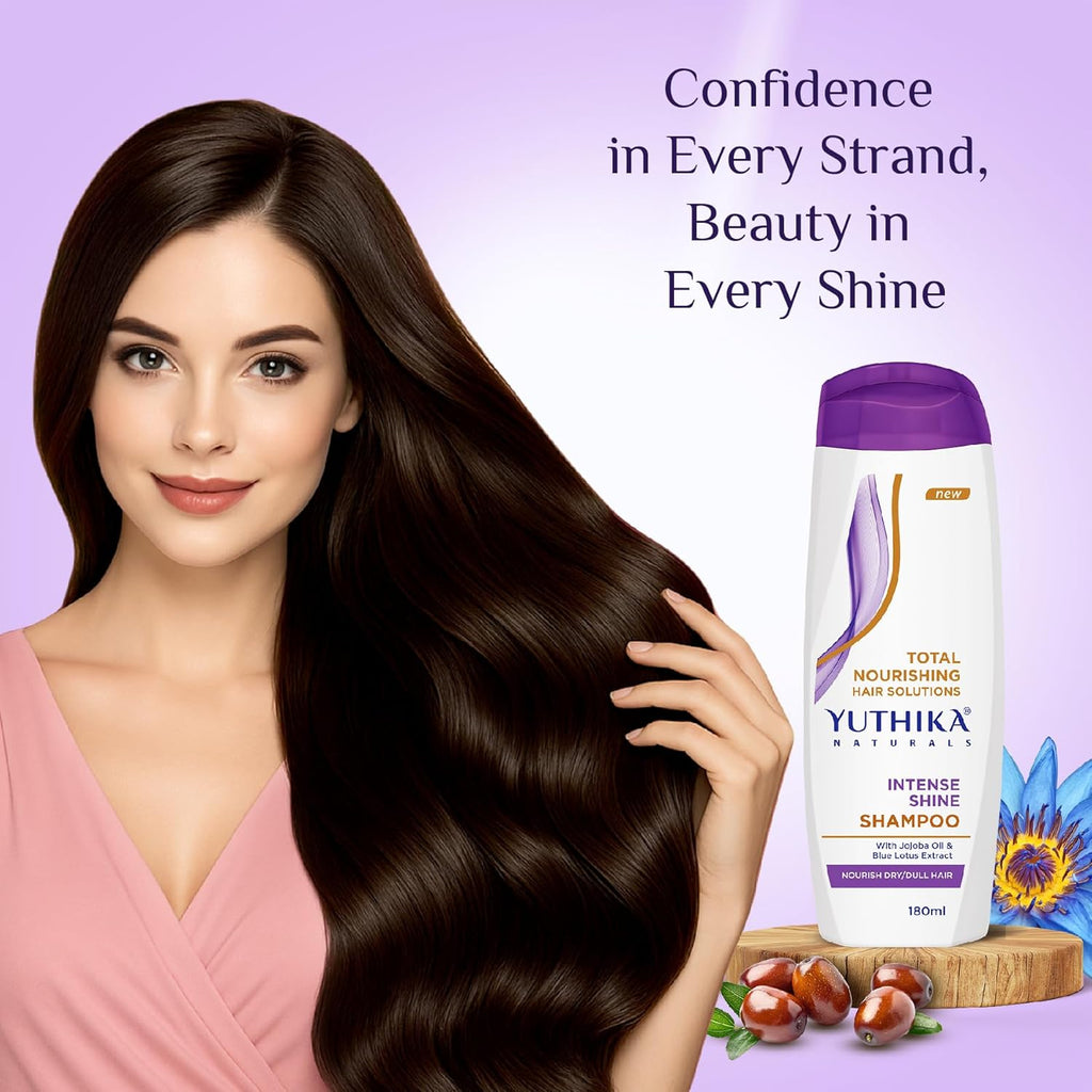 Yuthika Naturals Intense Shine Shampoo Total Nourishing - Each 180 ml Pack Of 2