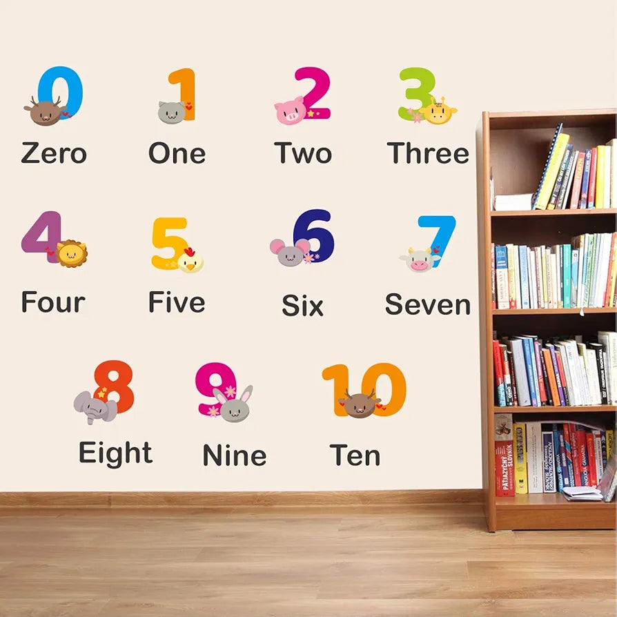 StickMe Colorful Numbers Baby Kids Learning Education Wall Sticker -SM720 -Self-Adhesive