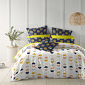 The Home Style Cotton Elastic Fitted All Around Printed Queen Size Double Bed Bedsheet wih 2 Pillow Cover White Dove