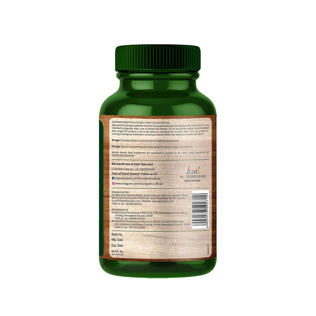 Plant Based Wholefood Multivitamin for Women Enriched with 51 Ingredients Includes Micronutrients, Amino Acids, Superfood Greens, Fruits, Vegetables & other Extract & Powder â€“ 60 Tablets