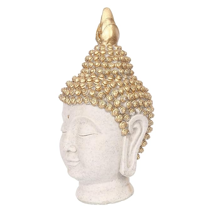 Ecraftindia Decorative Buddha Head Polyresin Showpiece