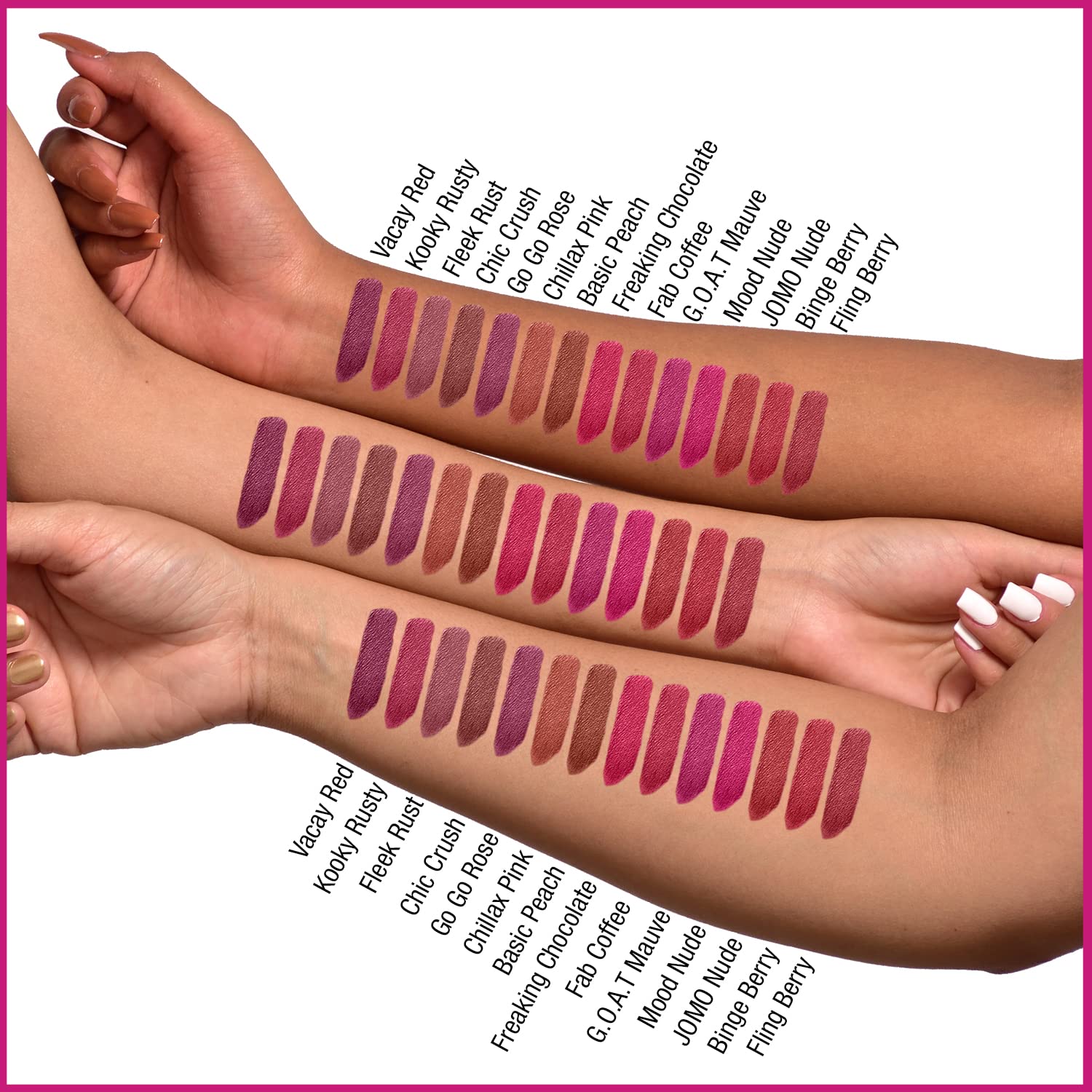 STREET WEAR Lip2Last Matte Liquid Lipstick -Fleek Rust (Red) - 5 ml - Transferproof, Smudgeproof, Mask Friendly, Non-Drying Formula, Enriched With Vitamin E - Lasts AM To PM!