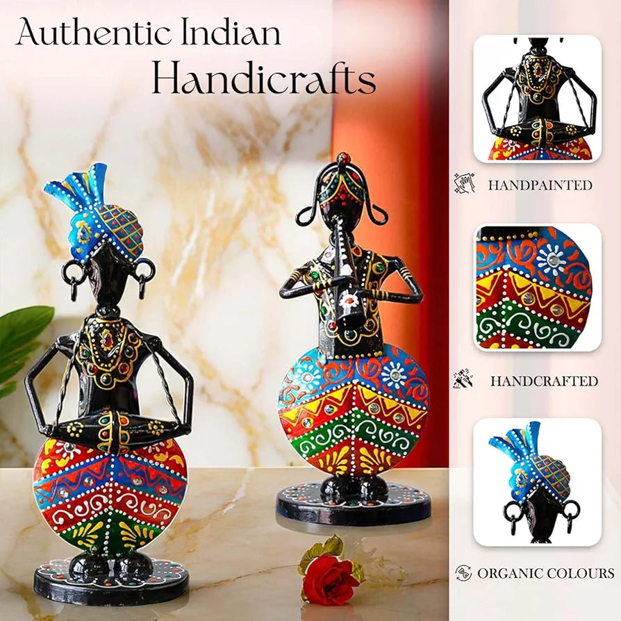 Ekhasa Nostrae Metal Show Pieces Rajasthani Musican Couple 1
