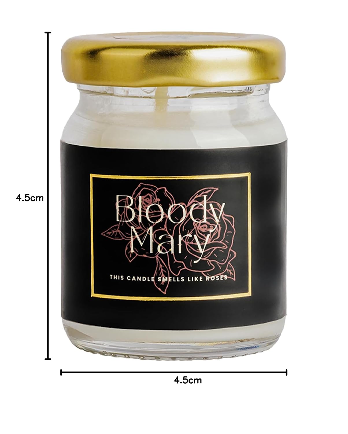 Bloomastra Bloom Bloody Mary Soy Wax Candle | Smoke-Free Small Jar Candle | Long-Lasting Scented Candle for Home Decor, Gifting & Aromatherapy (Size: 4.4x4.4x6 cm)