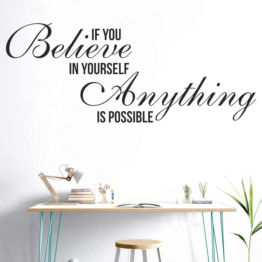 StickMe Anything is Possible Office Inspirational Quotes Wall Sticker -SM773