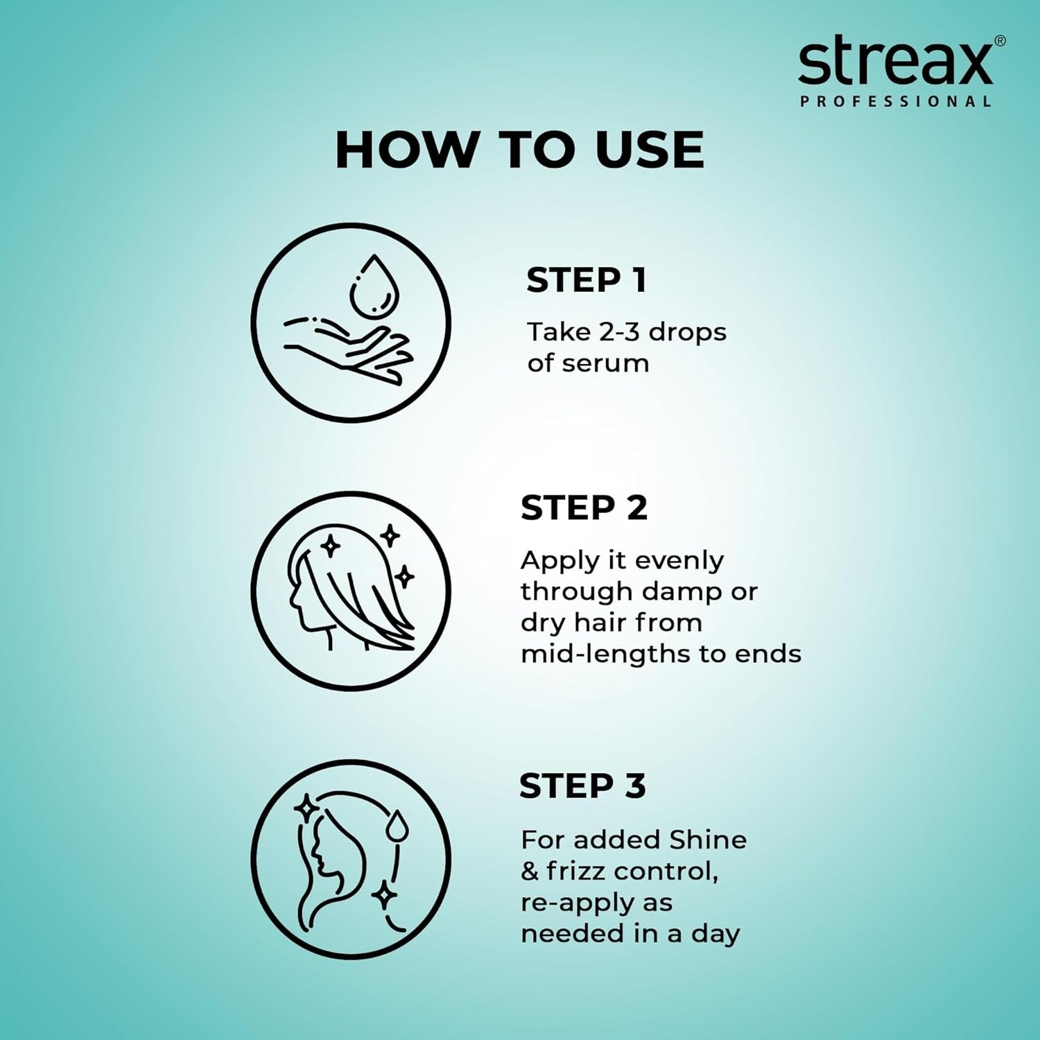 Streax Professional Vitariche Gloss Hair Serum For Women & Men - 115 ml (Pack of 2)