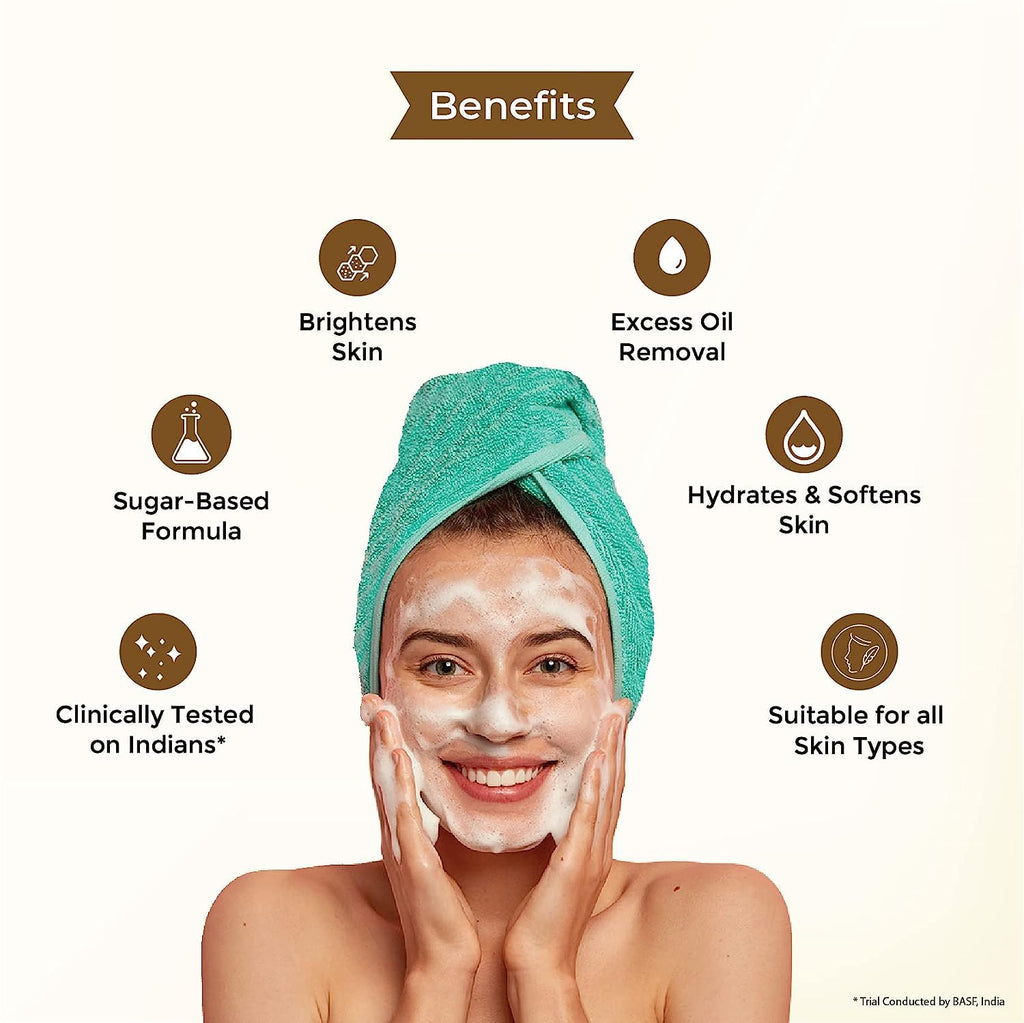 Glutone Face Wash| Glow & Radiance Face Wash| With Saxifrage, Papaya & Guava Extract| Enriched Hydrolyzed Almond Protein| Sugar-Based Formula| 100ml