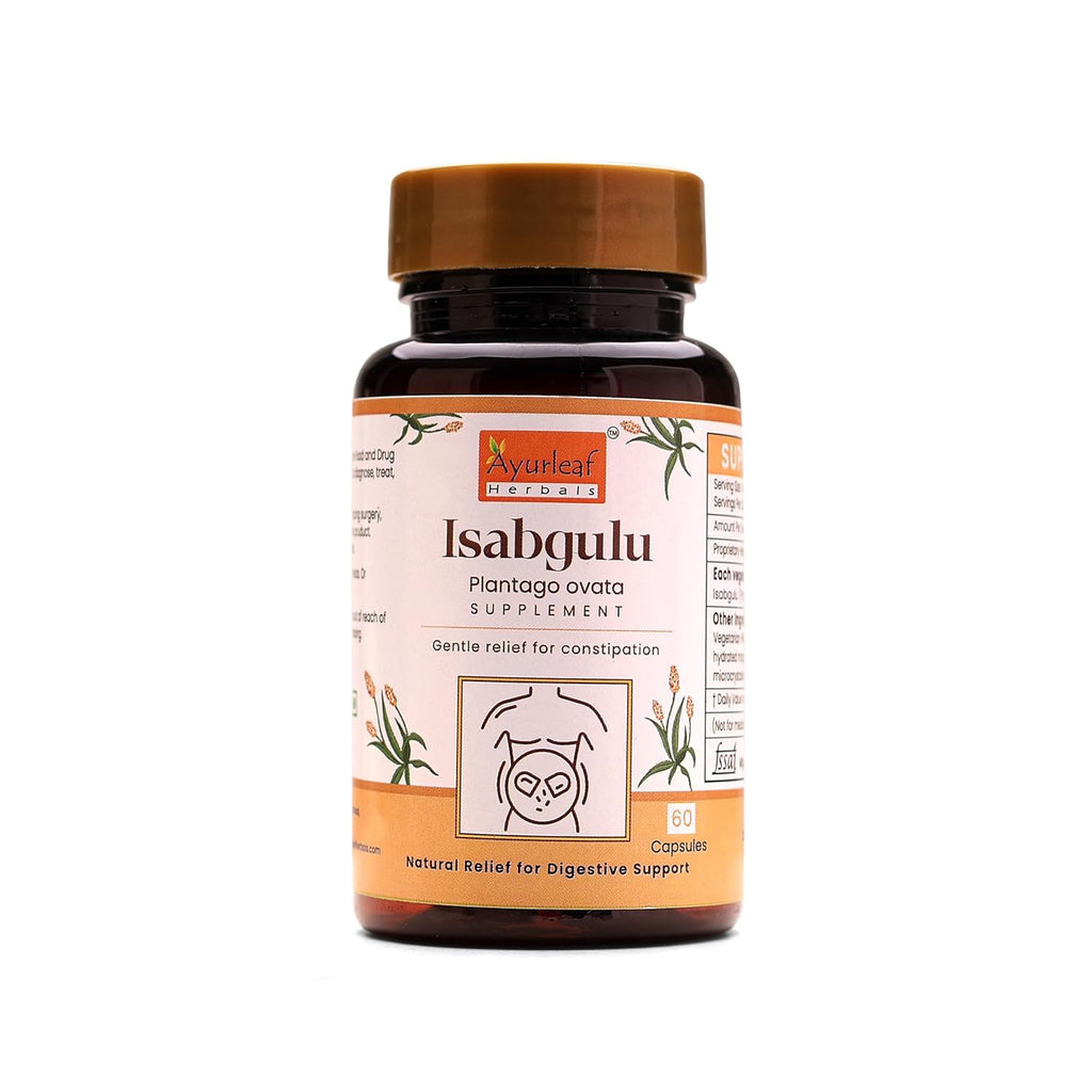 Ayurleaf Herbals Isapgulu Husk Capsules - 60 Caps