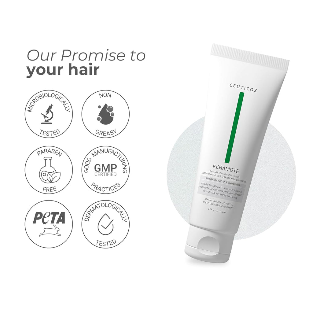 Ceuticoz Keramote Damage Repair Conditioner With Babassu Oil & Murumuru Butter - 100 ml
