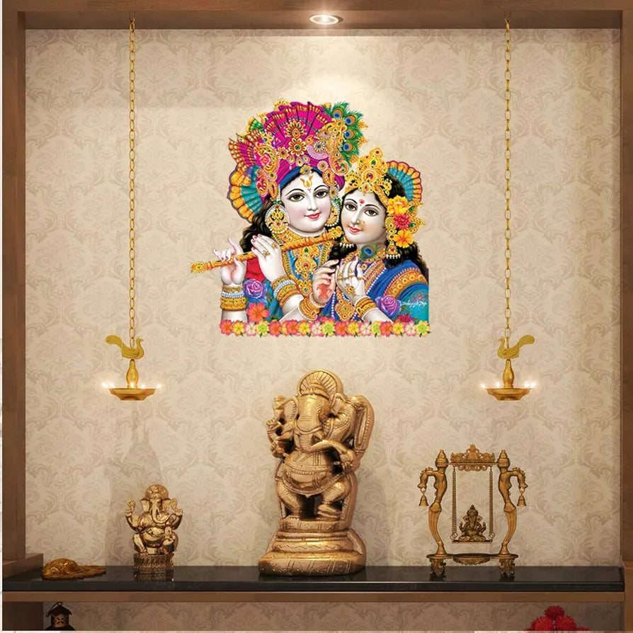 Rangoli White Glossy Vinyl Wall Sticker Premium Self-Adhesive Waterproof Parent-5 Design-12