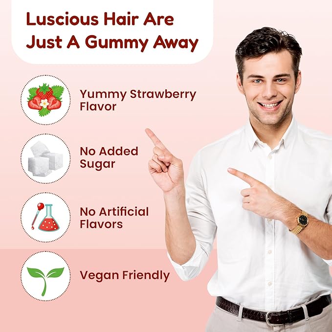Parisar Pharma Biotin Gummies for Strong Shiny & Thick Hair - 30 Gummies
