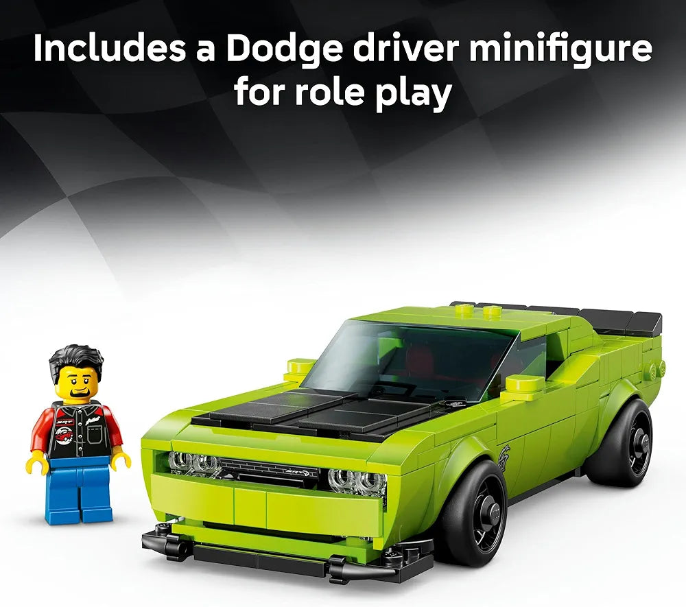 Lego Speed Champions Dodge Challenger SRT Hellcat Sports Car Toy 77237 Building Blocks Toys for 9+ Gift for Boys and Girls
