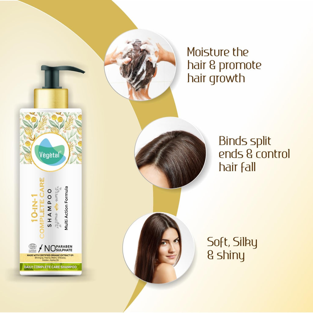 Vegetal 10 in 1 Shampoo for Dry and Damaged Hair- 200 ml